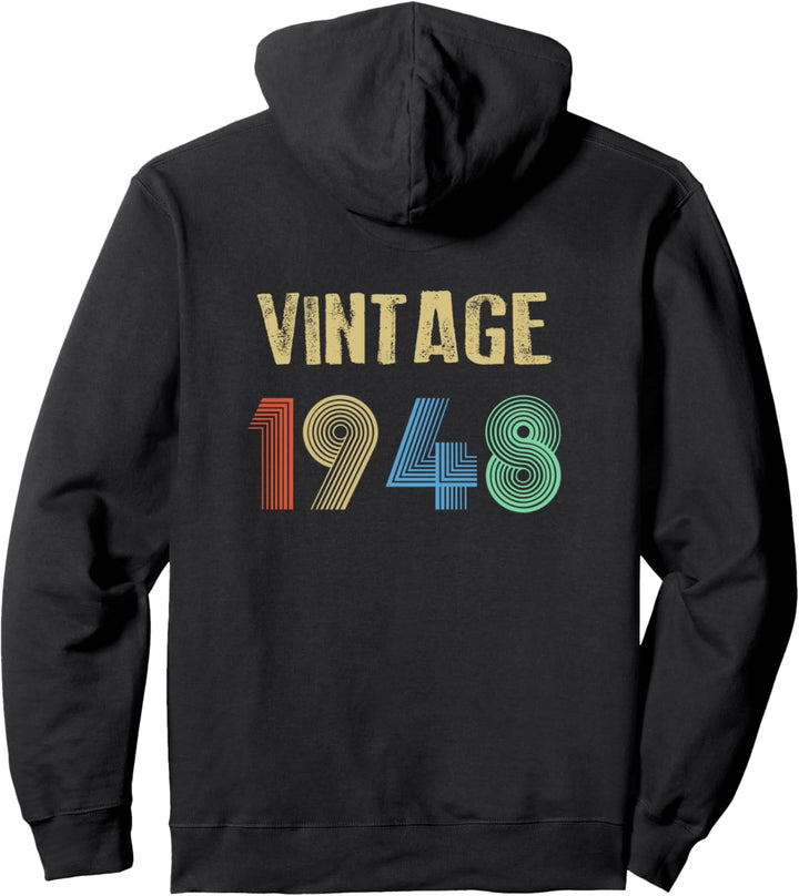 1948 Vintage Geburtstag Pullover Hoodie