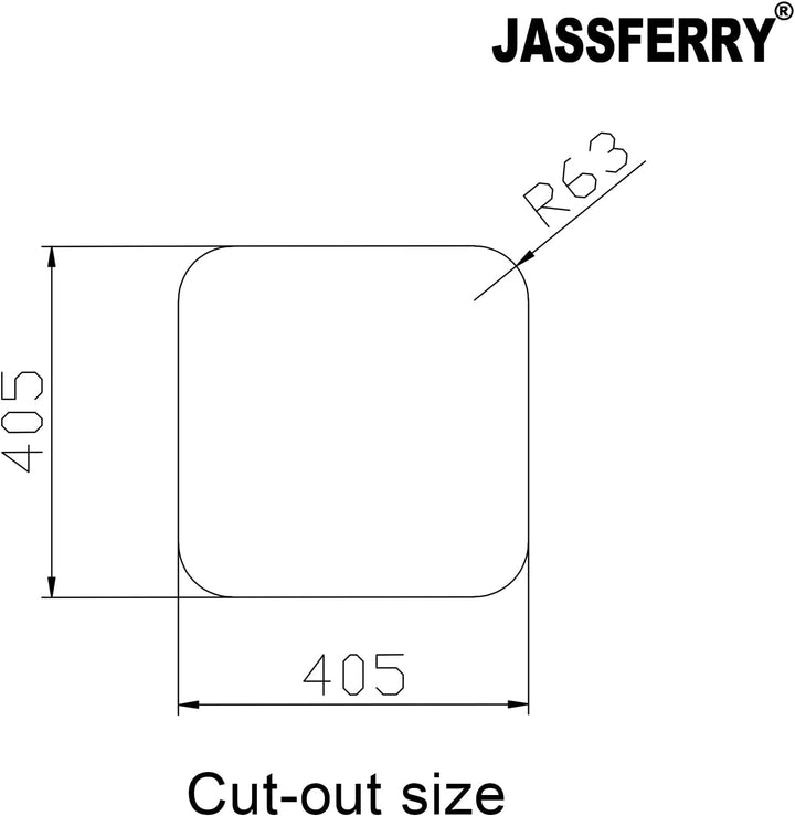 JASSFERRY Küchenspüle 1 Becken Unterbau-Küchenspüle, Unterbauspüle aus Edelstahl Abfluss Rohrsatz, A