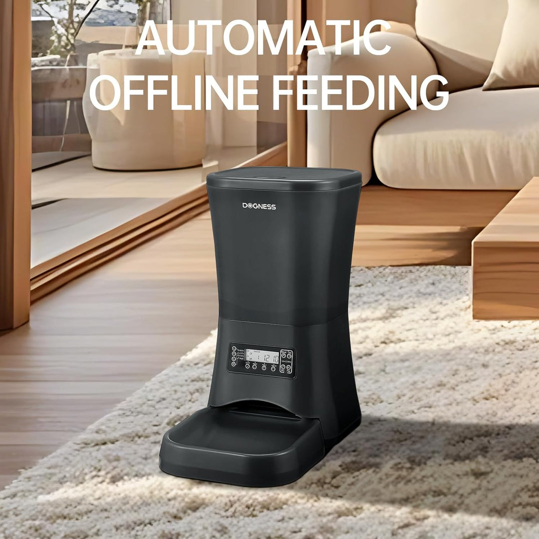DOGNESS 9L Hundefutterautomat für grosse Hunde, Automatischer Hundefutterspender mit Timer, Extra gr