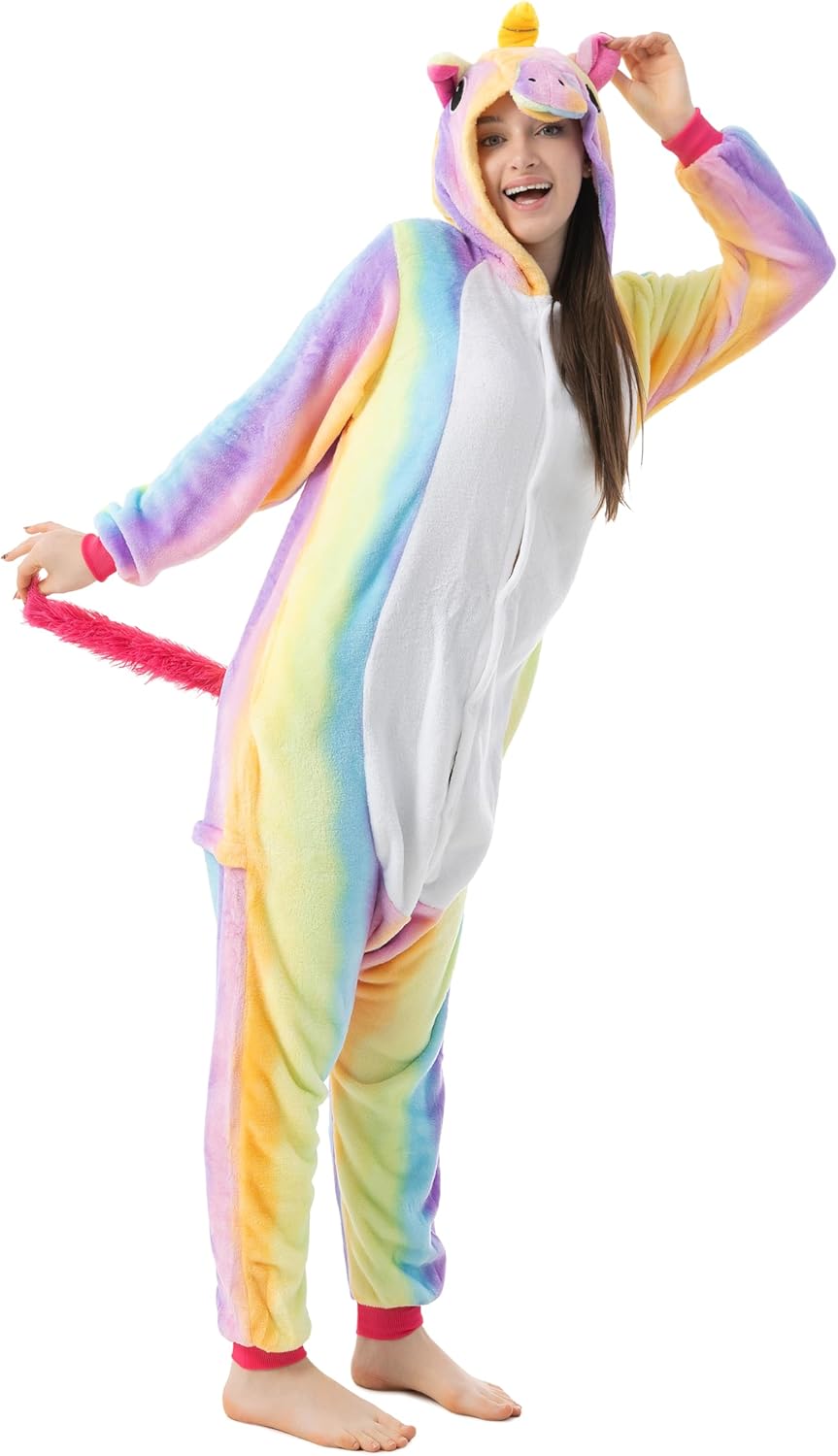 Katara 1744 Jumpsuit, UnisexÊ? Erwachsene, Einhorn Regenbogen, Körpergrösse 165-175cm (L) Einhorn Re