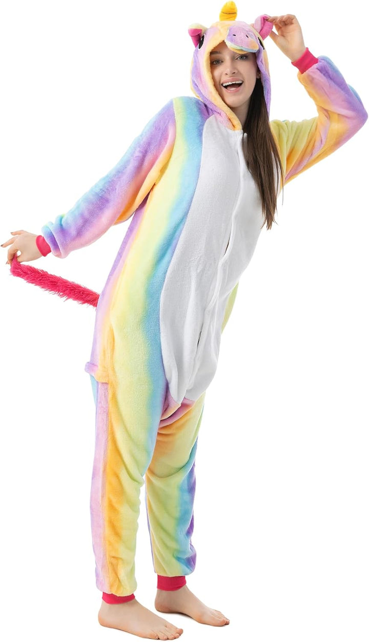Katara 1744 Jumpsuit, UnisexÊ? Erwachsene, Einhorn Regenbogen, Körpergrösse 165-175cm (L) Einhorn Re