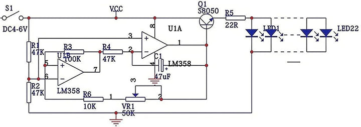 DIY Bausatz Herzform Atmende Lampe Bausatz DC 4V-6V Atmende LED Suite Rot Weiss Blau Grün DIY Elektr