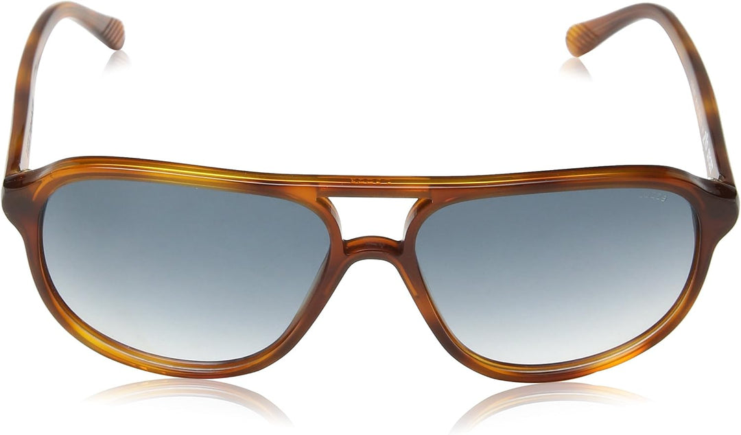 Lozza Unisex Sunglasses 58 Blau (Shiny Light Havana), 58 Blau (Shiny Light Havana)