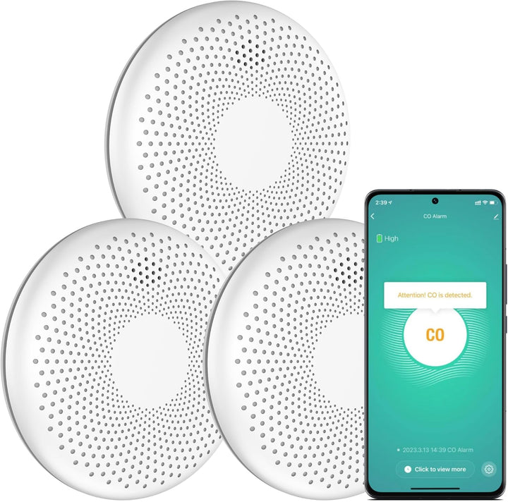 Aroha Smart Connect Rauchmelder & Kohlenmonoxid Melder WLAN - 10 Jahre Batterie - Kombination CO Mel