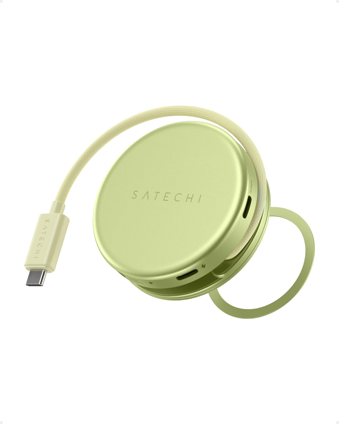 SATECHI USB-C Hub OntheGo™ 5-in-1, HDMI 4K@60 Hz, Zitrus | PD 60 W, SD-Kartenleser, USB-A und USB-C