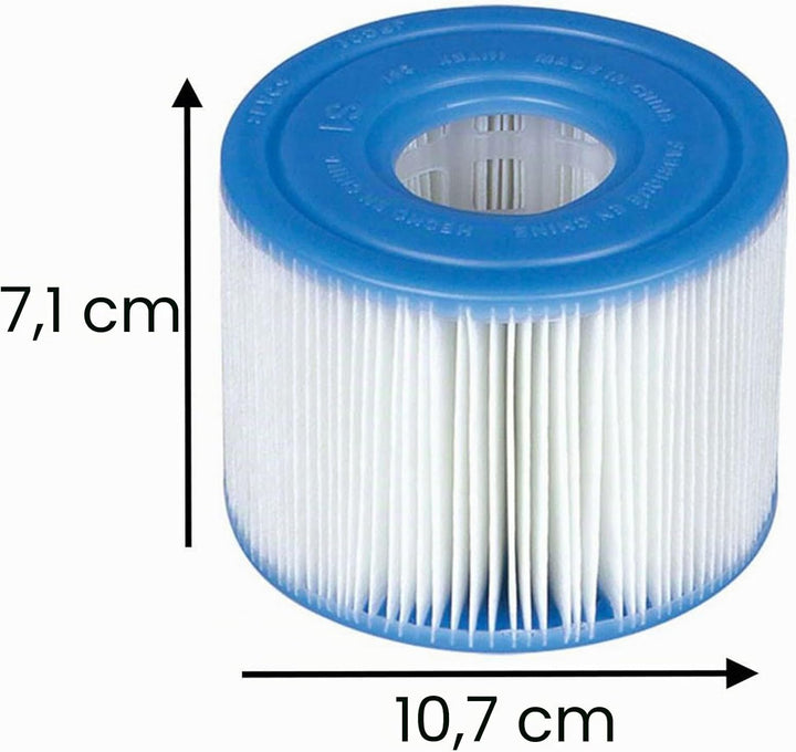 Intex 29001E B00PUZW3N2 PureSpa Typ S1 Easy Set Pool Kartuschen (12 Filter) | 2, 1 Pack, blau 12 Stü