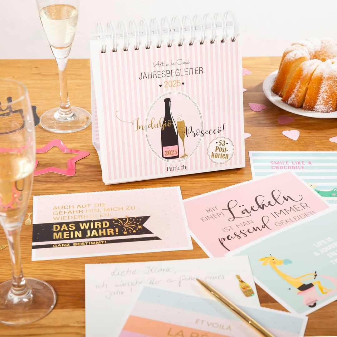 Postkartenkalender 2025: In dubio Prosecco: Der Kult-Wochenkalender zum Aufstellen. Tischkalender mi