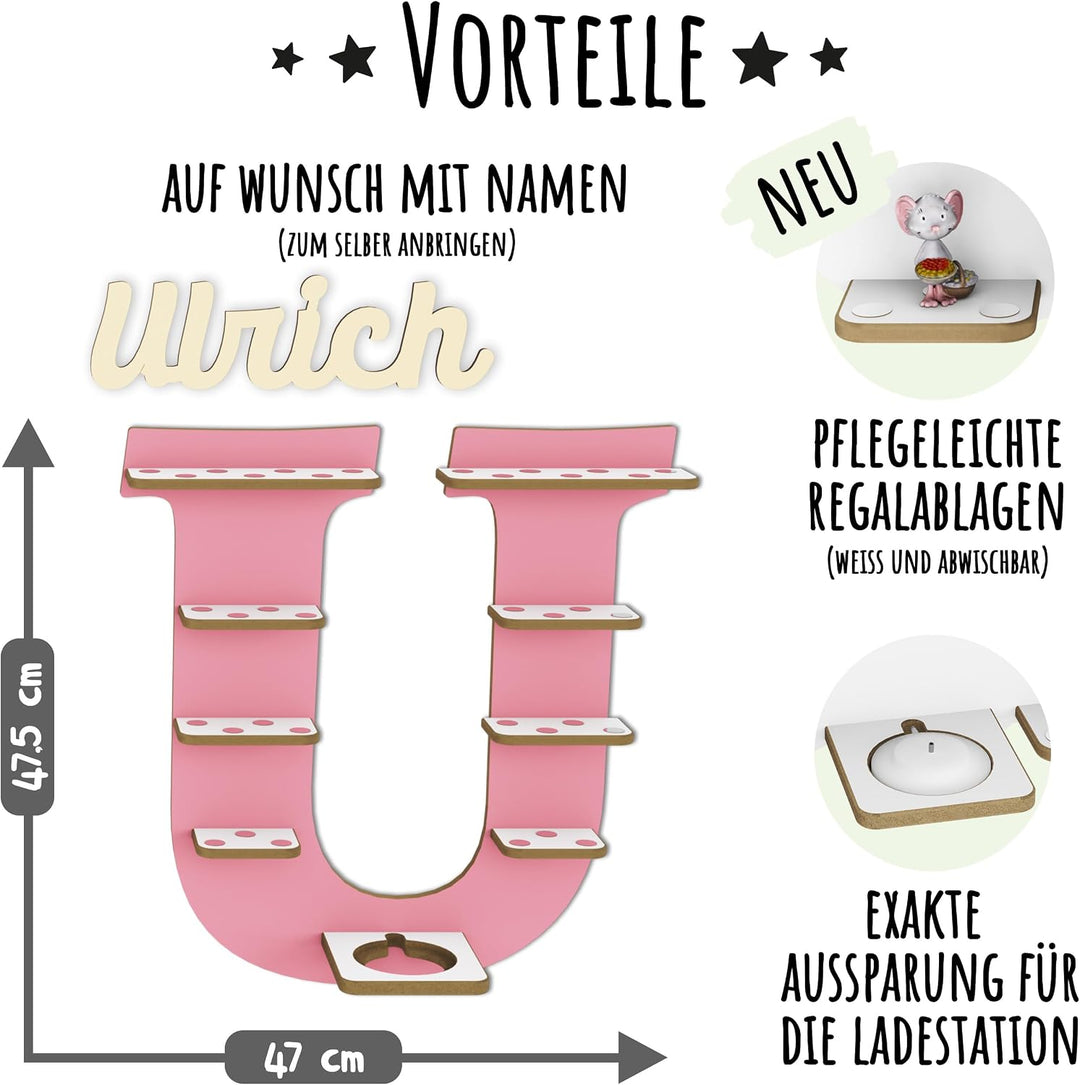 Tonie Regal für Toniebox, Toniebox Regal personalisiert mit Name und Holzsymbolen, Tonie Aufbewahrun