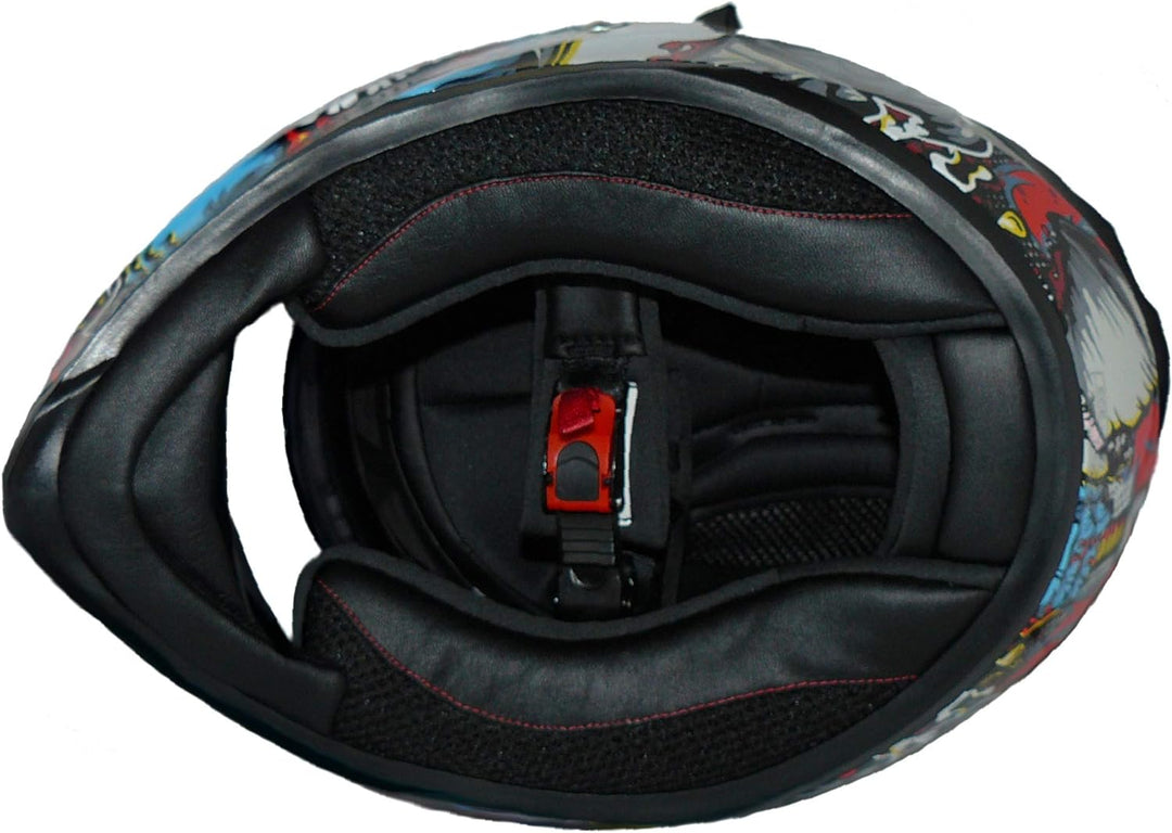 Protectwear Motorradintegralhelm Integralhelm mit integrierter Sonnenblende und klappbarem Visier V1