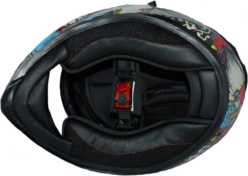 Protectwear Motorradintegralhelm Integralhelm mit integrierter Sonnenblende und klappbarem Visier V1