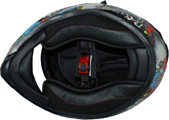 Protectwear Motorradintegralhelm Integralhelm mit integrierter Sonnenblende und klappbarem Visier V1