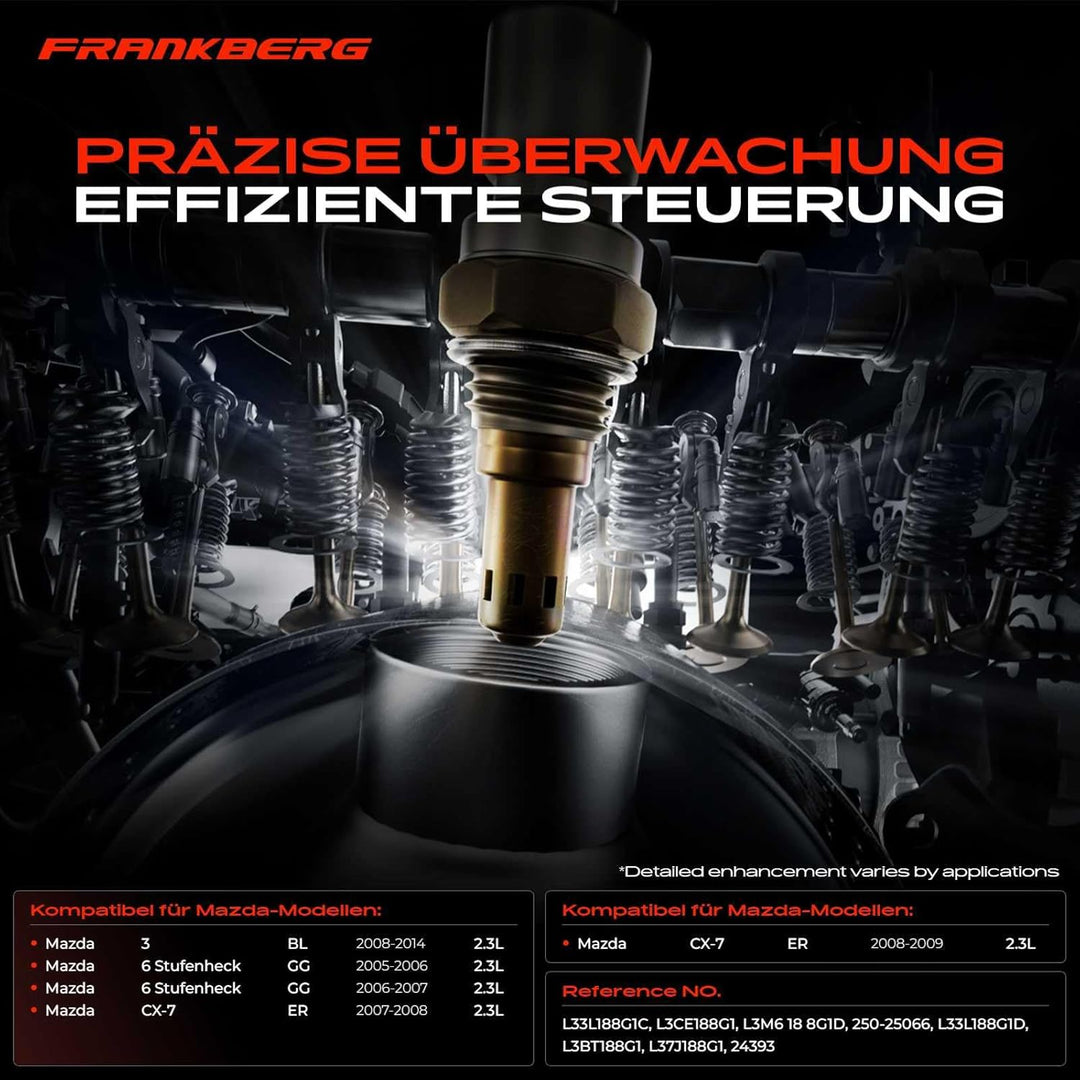 Lambdasonde Regelsonde für 3 6 Stufenheck CX-7 BL G-G ER 2.3L Benzin 2005-2014 L3CE188G1