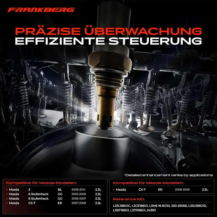Lambdasonde Regelsonde für 3 6 Stufenheck CX-7 BL G-G ER 2.3L Benzin 2005-2014 L3CE188G1