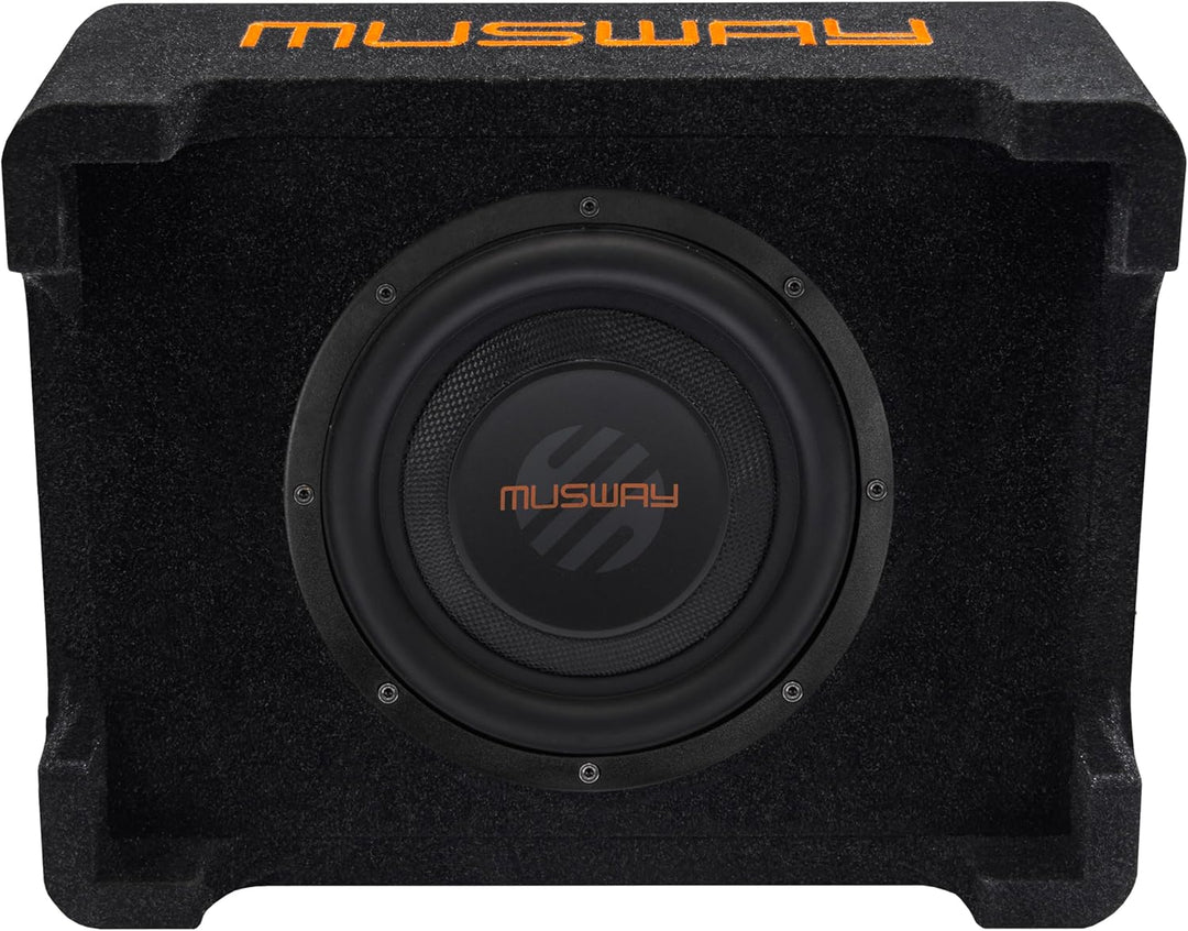 Musway MF108A - AKTIVES SUBWOOFER-System IN FLACH-BAUWEISE (DOWNFIRE) MIT 20 cm (8“) SUBWOOFER
