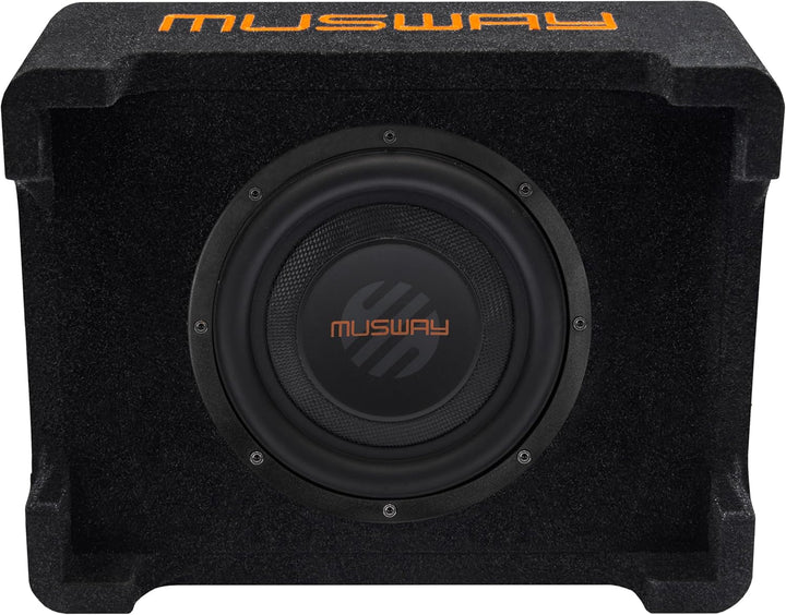 Musway MF108A - AKTIVES SUBWOOFER-System IN FLACH-BAUWEISE (DOWNFIRE) MIT 20 cm (8“) SUBWOOFER