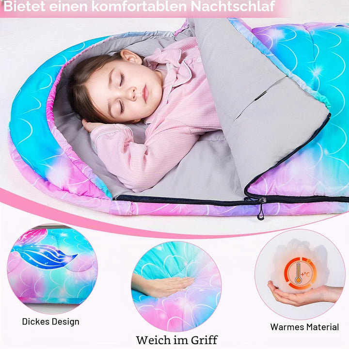MHJY Shlafsack Camping für Jungen und Mädchen, Schlafsack Kinder ideal für Outdoor Camping Wandern B