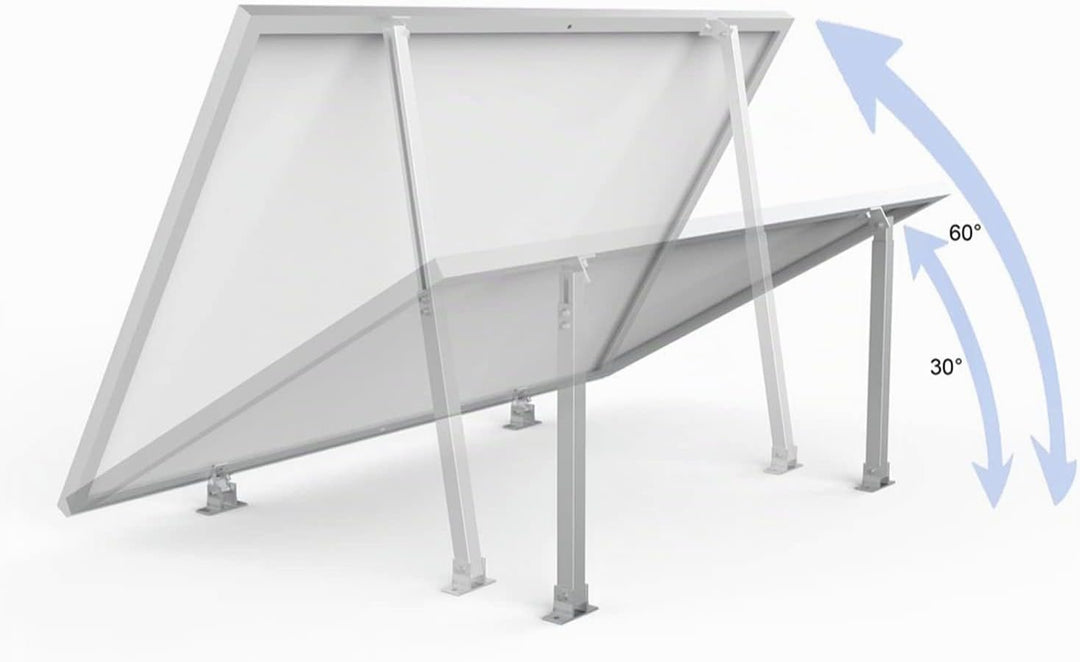 Solarmodule Montageset Aufständerung 0°-60° Verstellbare Neigungshalterungen, Solarmodul Halterung 5