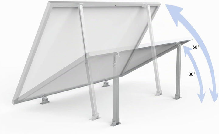 Solarmodule Montageset Aufständerung 0°-60° Verstellbare Neigungshalterungen, Solarmodul Halterung 5