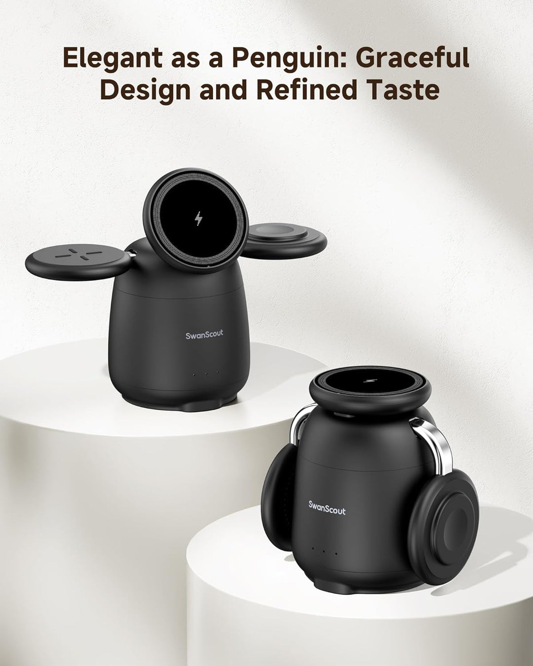 Induktive Ladestation für iPhone, Magnetisch Kabelloses Ladegerät für iPhone 17e/Air/17 Pro/17 Pro M