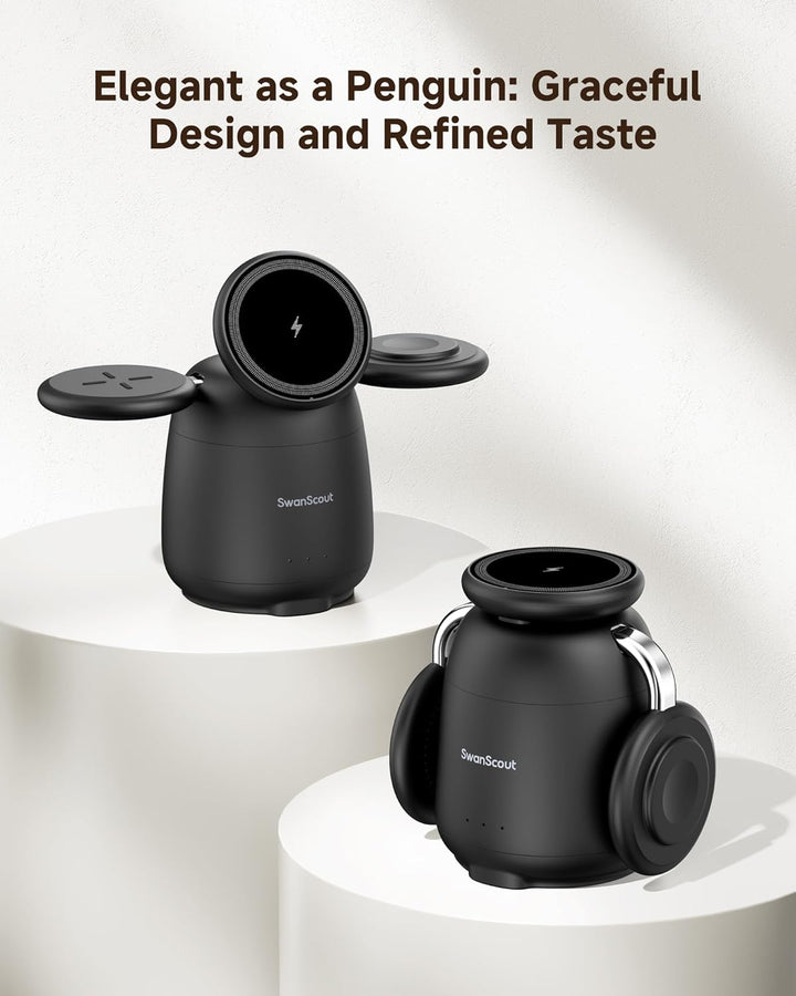 Induktive Ladestation für iPhone, Magnetisch Kabelloses Ladegerät für iPhone 17e/Air/17 Pro/17 Pro M