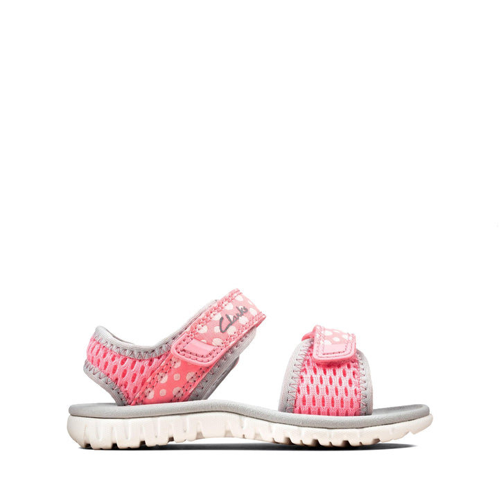 Clarks Mädchen Surfing Tide K Sandal 29 EU Pink Combi, 29 EU Pink Combi