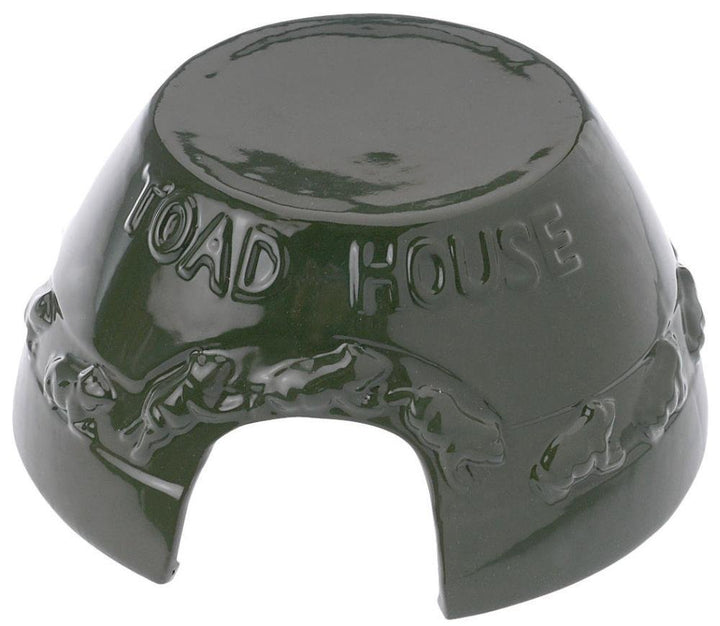 Esschert Design Krötenhaus aus glasiertem Ton mit Toad House Aufschrift, ca. 20 cm x 19 cm x 9,9 cm