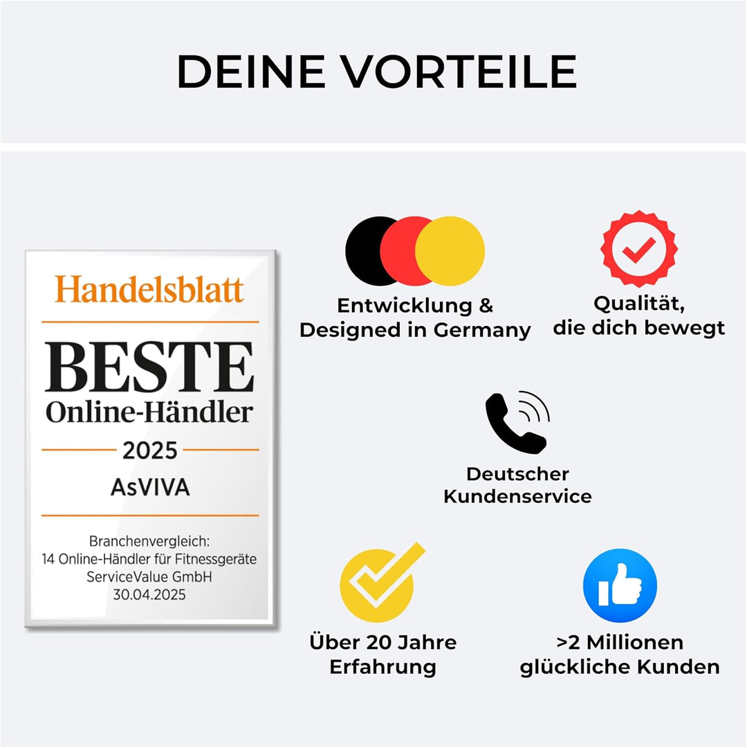 AsVIVA FB1 Liegestütz Board | Push-up Board & Fitness Board mit Liegestützgriffen, klappbar, für Hei