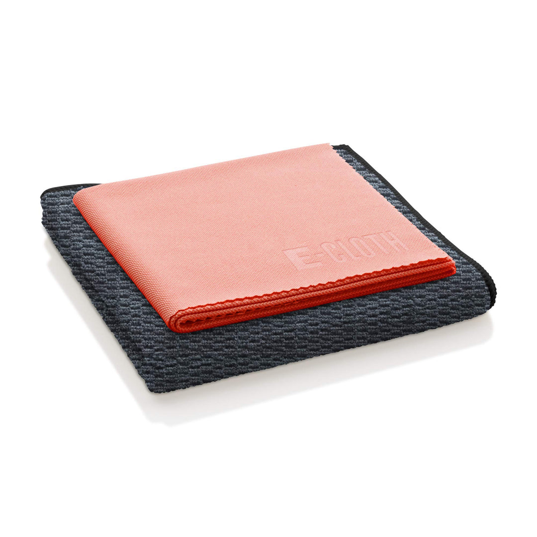 E-Cloth Granit- & Stein-Reinigungsset, Mikrofaser, Schwarz & Rot, 2 Tuchset, 1 Packung