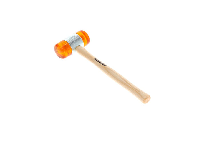 GEDORE Plastikhammer, Ø 60 mm, Auswechselbare Köpfe aus Cellulose-Acetat, Robuster Stiel aus Esche K