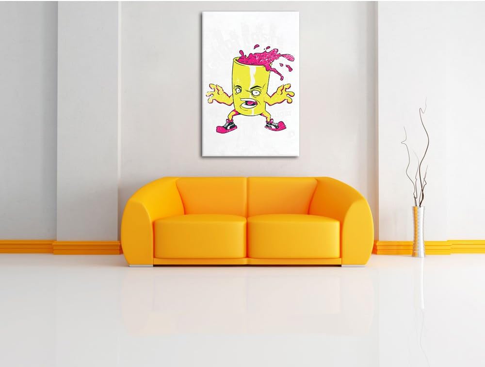 Pixxprint Great Taste White Bild auf Leinwand, XXL riesige Bilder fertig gerahmt mit Keilrahmen, Kun