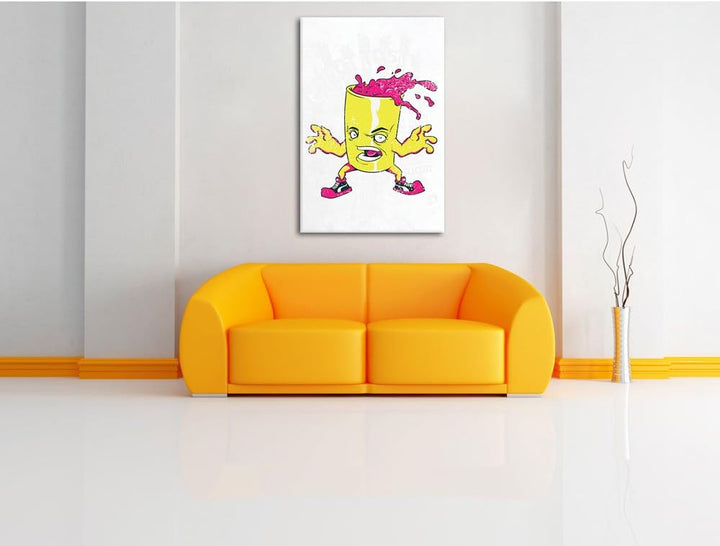 Pixxprint Great Taste White Bild auf Leinwand, XXL riesige Bilder fertig gerahmt mit Keilrahmen, Kun