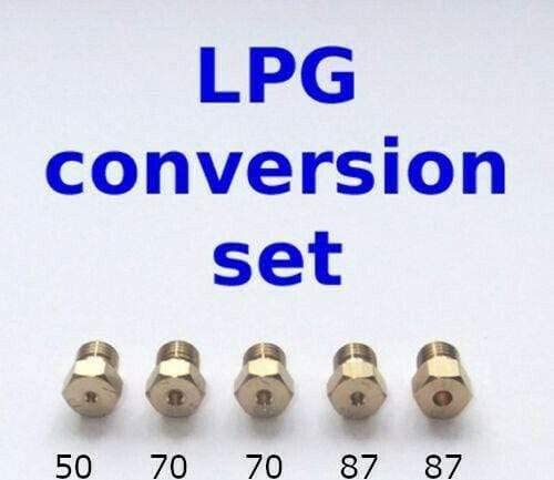 Gas 5 Brenner Herdstrahldüse LPG Propan 1x50 2x70 2x87 Umbauset