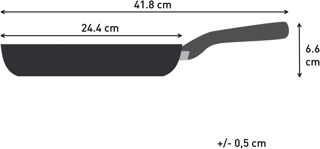 Tefal Bratpfanne 24 cm, Pfanne Antihaftbeschichtung mit Titanpartikeln, Thermo-Signal bei idealer Br