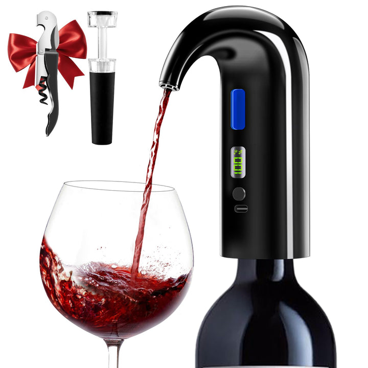 Cosyall Elektrischer Wein Dekanter, Automatischer und Tragbarer Weinbelüfter, Dosierbarer Weinspende
