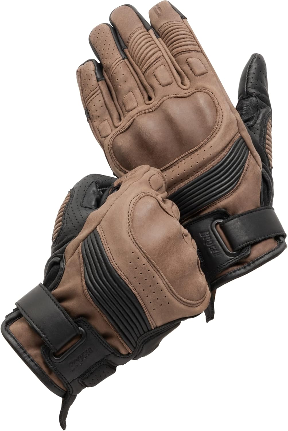 BROGER Ohio Motorradhandschuhe Herren | Rindsleder und Känguru Leder | Knox SPS Protektoren | Stossa