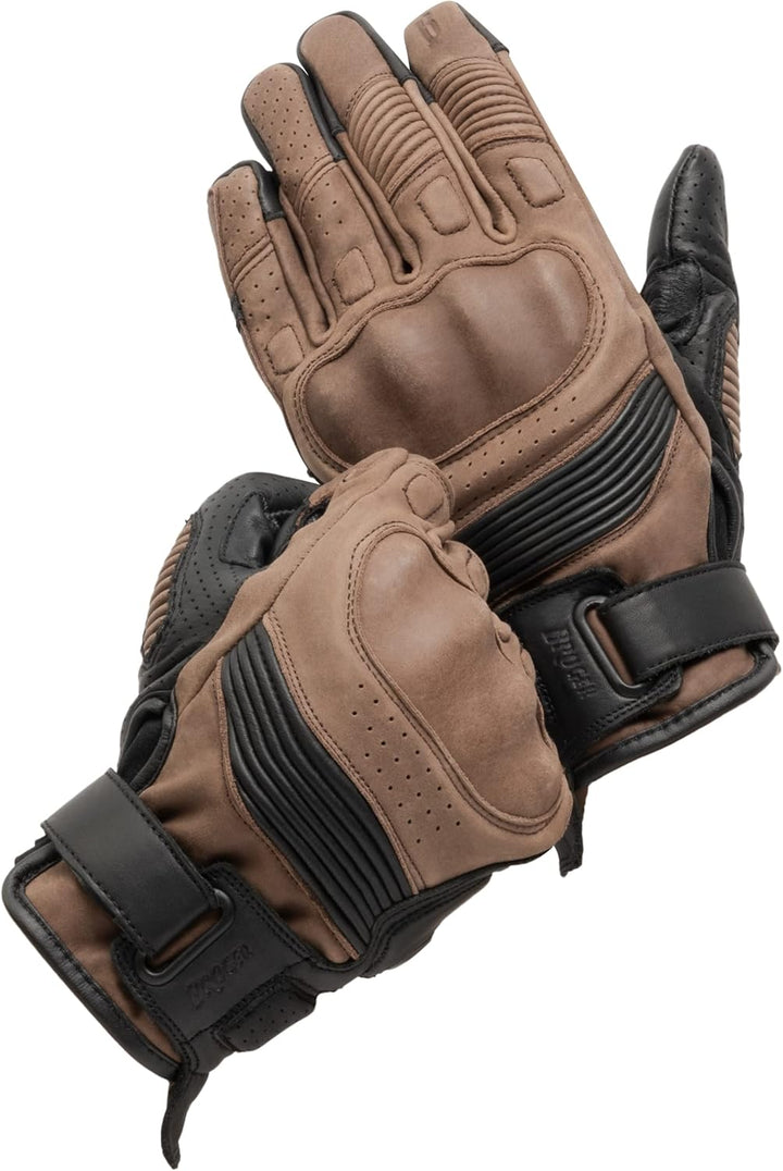 BROGER Ohio Motorradhandschuhe Herren | Rindsleder und Känguru Leder | Knox SPS Protektoren | Stossa