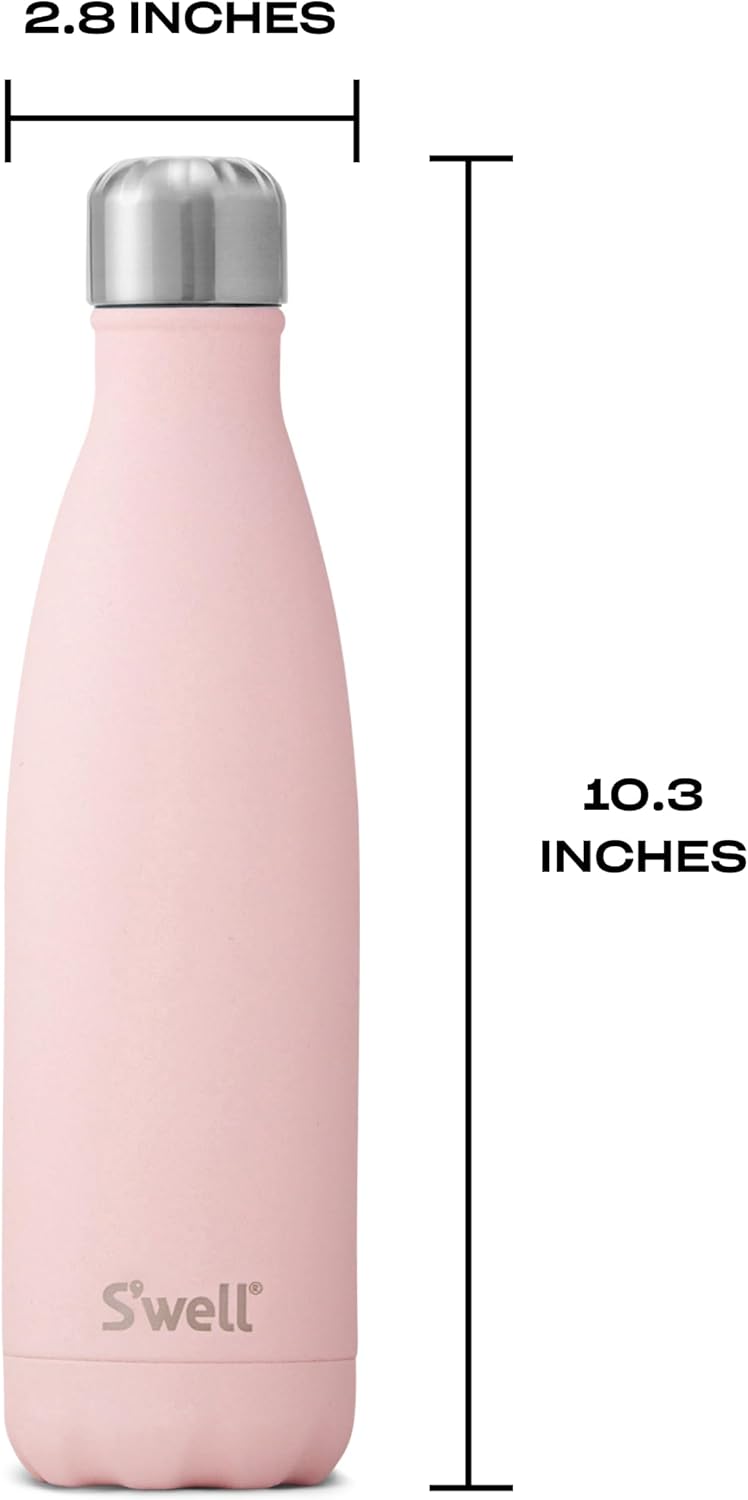 S'well Vakuumisolierte Edelstahl-Wasserflasche, 500 ml, Pink Topaz 500ml Pink Topaz, 500ml Pink Topa