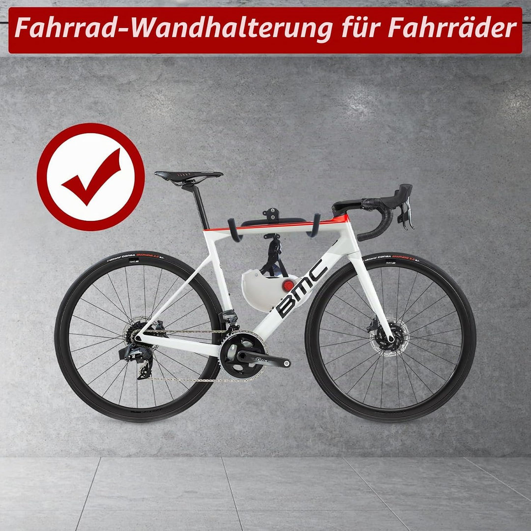 WOPPLXY 2 Stück Fahrrad Wandhalterung, Winkel und Wandabstand Einstellbar Fahrradhalterung Wand, Sch