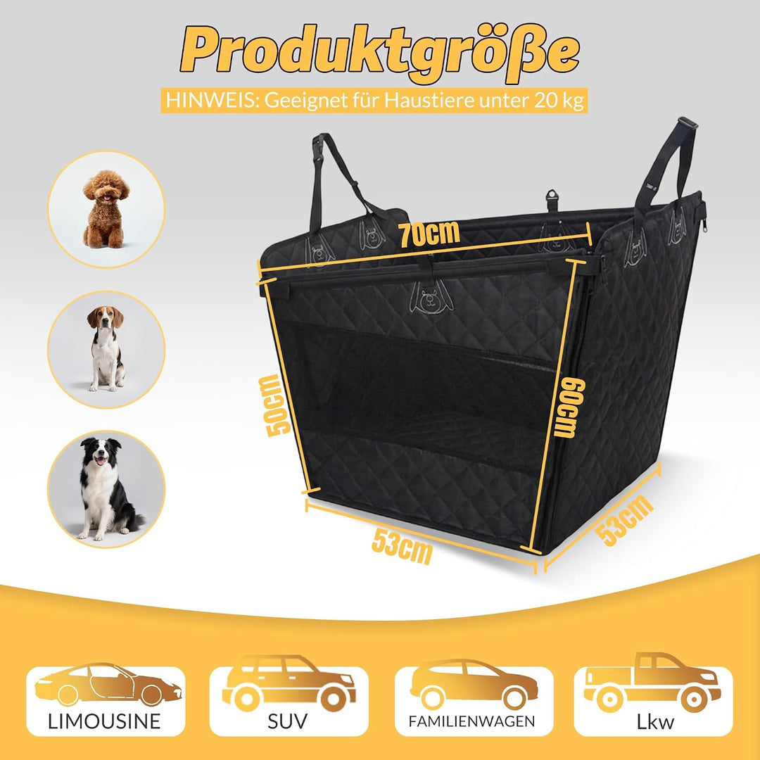 Dog Car Seat Back Seat for Small Medium Dogs Autositz für Hunde, Rückenlehne für kleine bis mittelgr