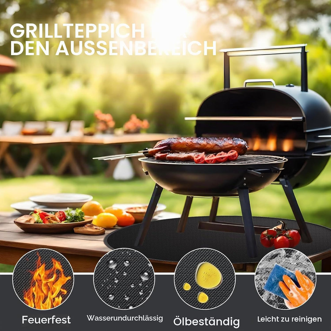 Rund Feuerfeste Unterlage, ZoneYan Feuerfeste Matte für Grill, 90cm/36″, Feuerstellenmatte, Brandsch