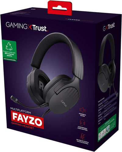 Trust Gaming GXT 489 Fayzo Gaming Headset, 85% Recyclingkunststoff, für PC, PS5, PS4, Xbox Series X|