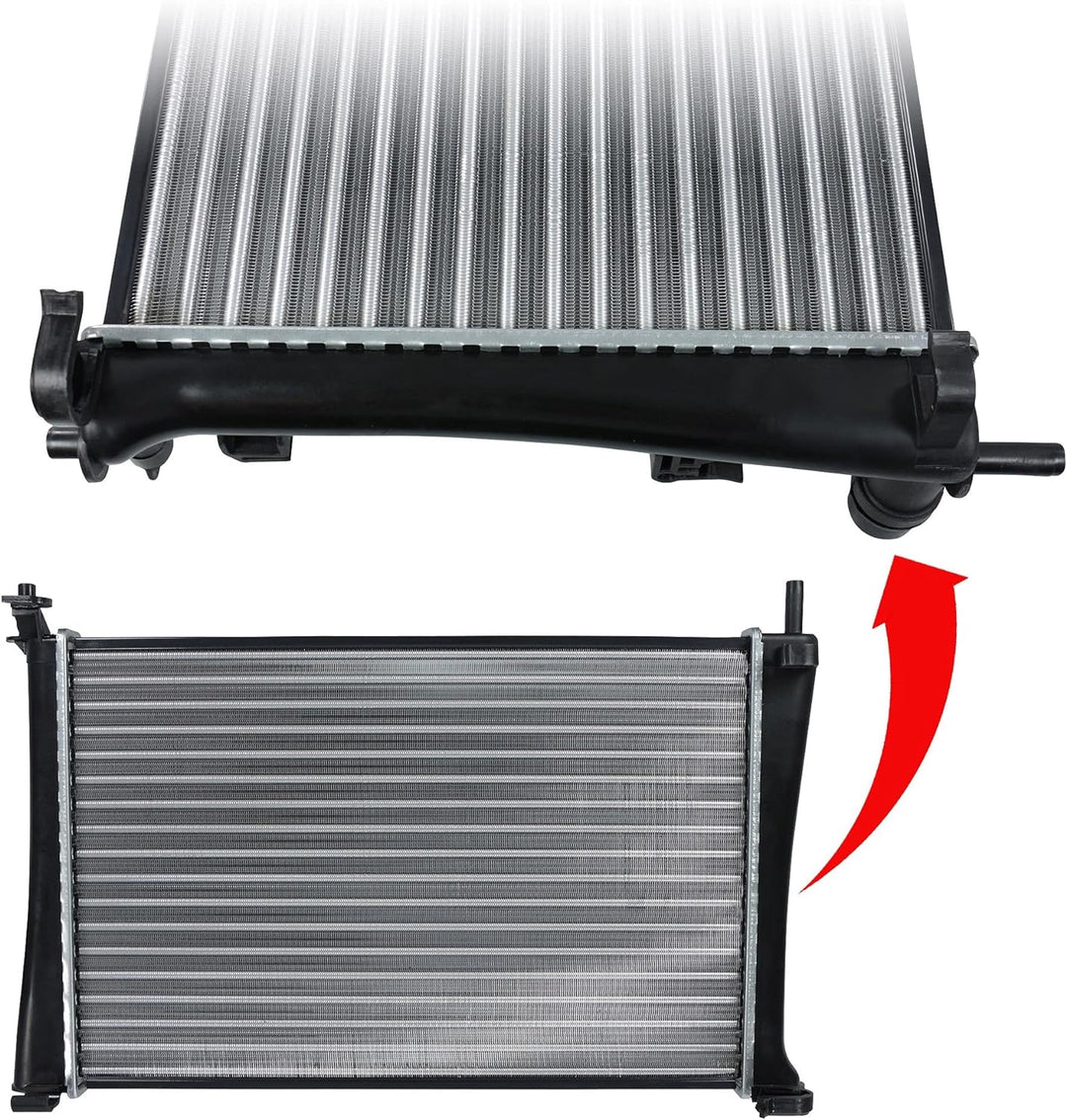 ATEC Germany 1x Motorkühler Wasserkühler für PKW mit Schaltgetriebe Kompatibel mit FORD FIESTA Mk5 (