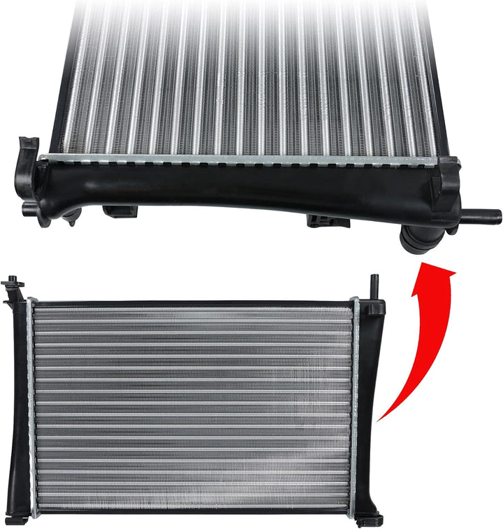 ATEC Germany 1x Motorkühler Wasserkühler für PKW mit Schaltgetriebe Kompatibel mit FORD FIESTA Mk5 (