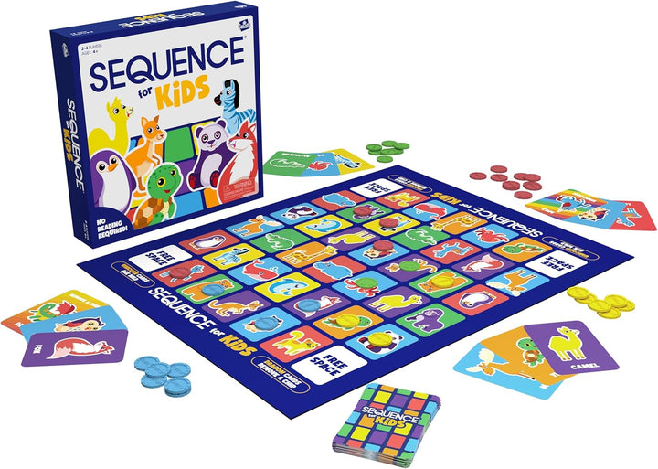 Sequence for Kids – Das Strategiespiel Kein Lesen erforderlich von Jax, Mehrfarbig, 27,9 cm (2–4 Spi