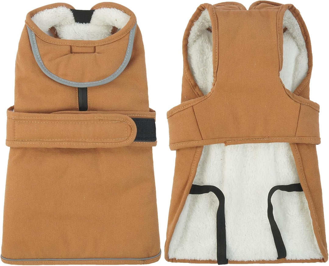 Kuoser Wasserdicht Hundemantel Hundejacke für Kleine Mittelgrosse Hunde, Reflektierende Leinwand Win