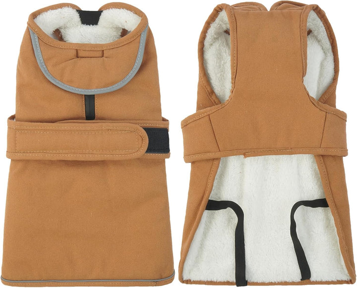 Kuoser Wasserdicht Hundemantel Hundejacke für Kleine Mittelgrosse Hunde, Reflektierende Leinwand Win