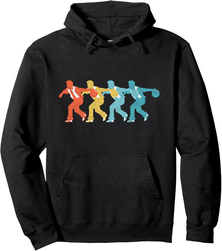 Retro Bowler Sixties / Seventies VintageVibe Pop Art Design Pullover Hoodie