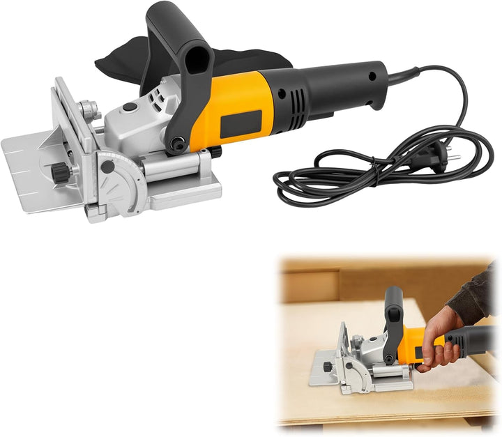 Flachdübelfräser, Holzdübel Flachdübel Dübelfräse Verstellbare Frästiefe 0–18 mm, Winkelverstellung