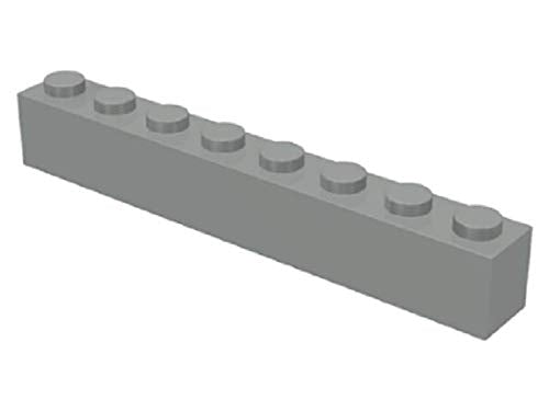 LEGO Bricks 3008 City Ziegelstein, 1 x 8 Drehpunkte, 10 Stück, hellgrau
