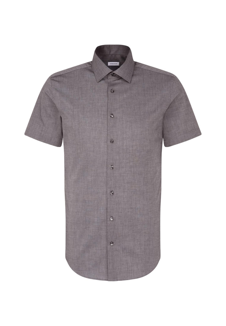 Seidensticker Herren Men Slim Shortsleeve Cotton Businesshemd (1er Pack) 36 Dunkelgrau(666261), 36 D